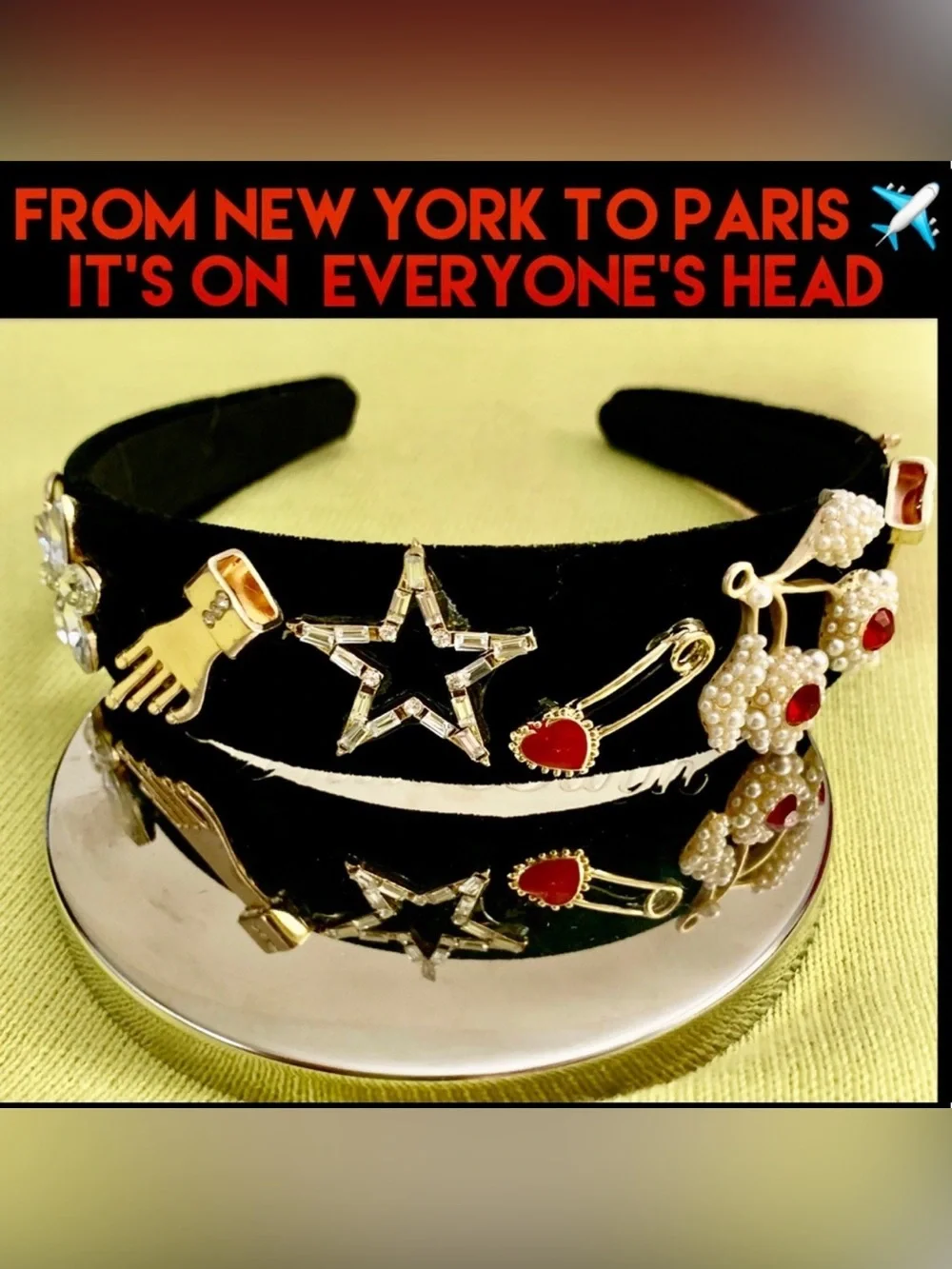 FROM NEW YORK PARIS IT’S ON  EVERYONE’S HEAD ✈️ “Dolce Gabbana Style PRICE FIRM